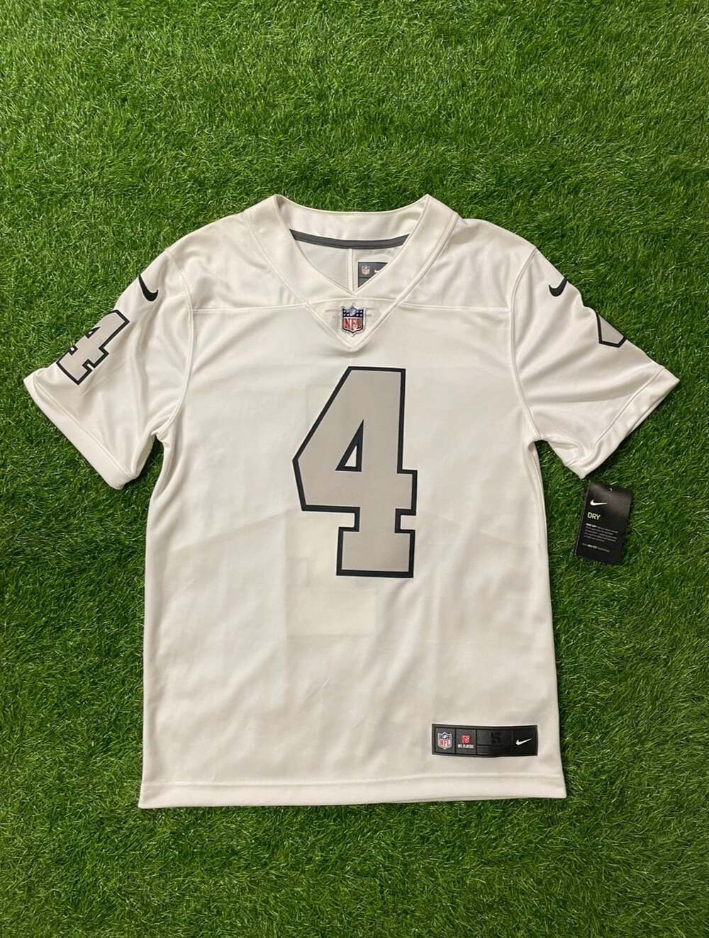 Nike Derek Carr Raiders NFL Game Jersey Size S White